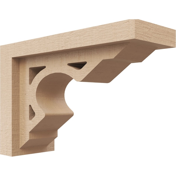 Ekena Millwork 3"W x 9"D x 6"H Classic Sheridan Rough Cedar Woodgrain TimberThane Corbel, Primed Tan CORUR03X09X06SHERCPR - main